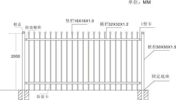 鋅鋼護欄網圖紙